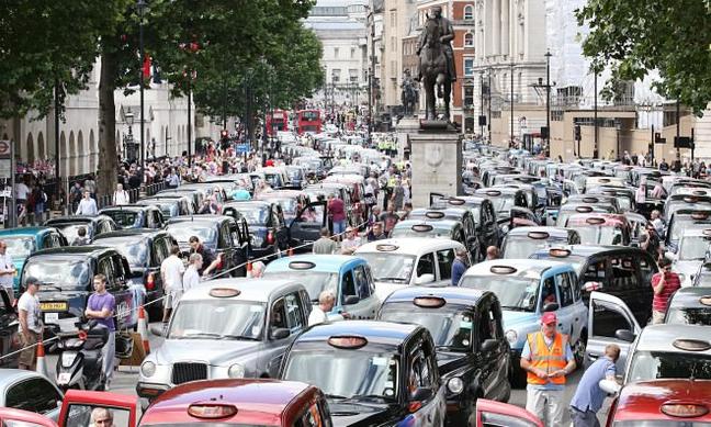 London taxi protest