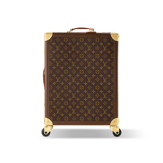 LV Leather Rolling Trunk Luggage