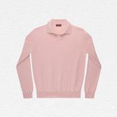 Pink Cashmere Polo Neck Sweater