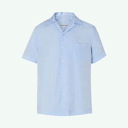 Shirt regular seer sucker camp collar