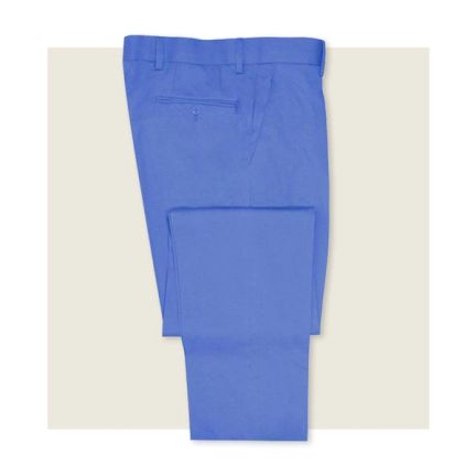 Oliver Brown Cotton Drill Trousers in Mid Blue