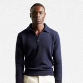 J.Ottoway Navy Knit Polo