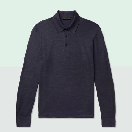Ermenegildo Zegna Cotton And Silk-Blend Polo Shirt