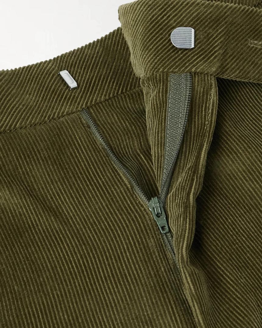 Straight-leg cotton-corduroy