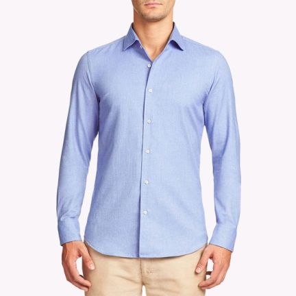 Light Blue Brushed Cotton Shirt