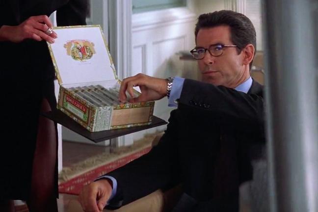 pierce brosnan the world is not enough cigar