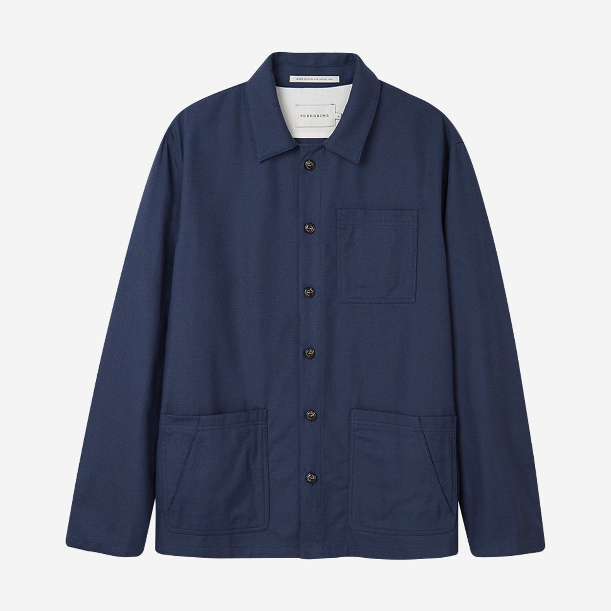 Peregrine Navy Grange Linen Shacket