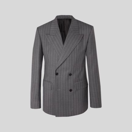 Versace Grey Pinstriped Jacket