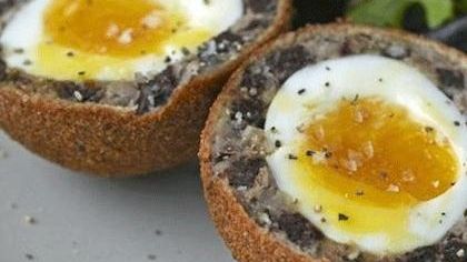 Food – Black Pudding Scotch Duck Eggs