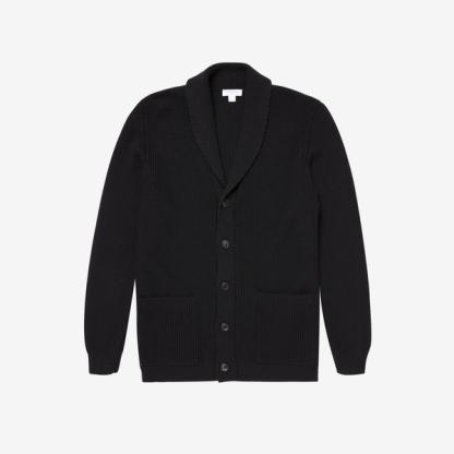 Sunspel Merino Wool Shawl Cardigan