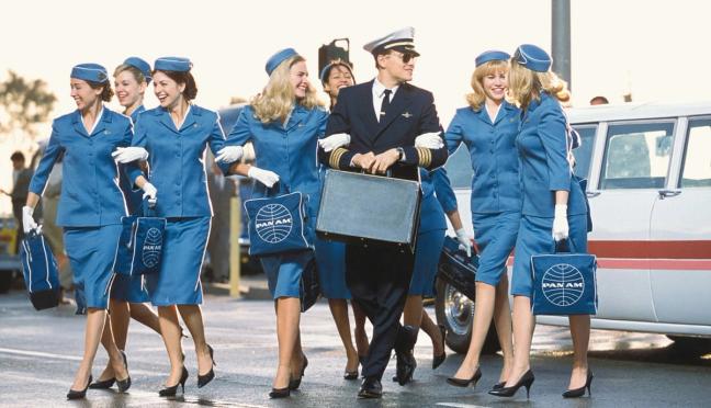 Leonardo DiCaprio as PanAm pilot in Catch Me If You Can