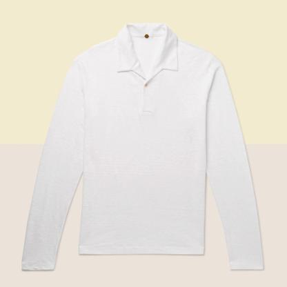 Caruso Slub Linen Polo Shirt