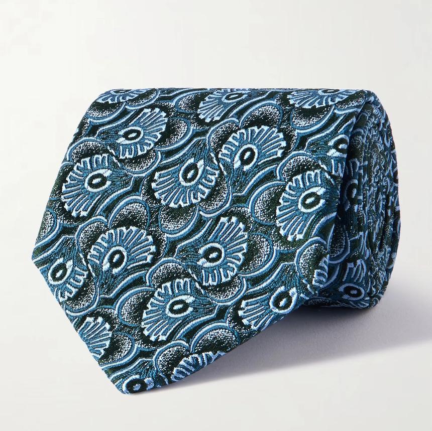 Cravate en jacquard de soie de 8,5 cm