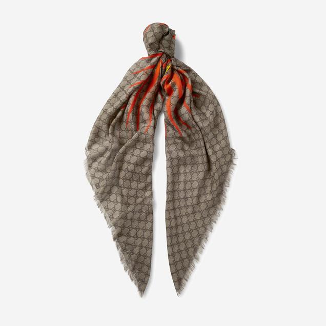 Gucci Fringed Silk Scarf