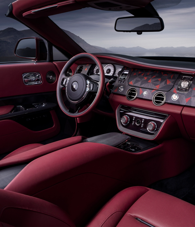 Interior of the Rolls-Royce La Rose Noire