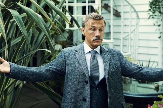 Christoph-Waltz-Grey-Textured-Wool-Coat-43