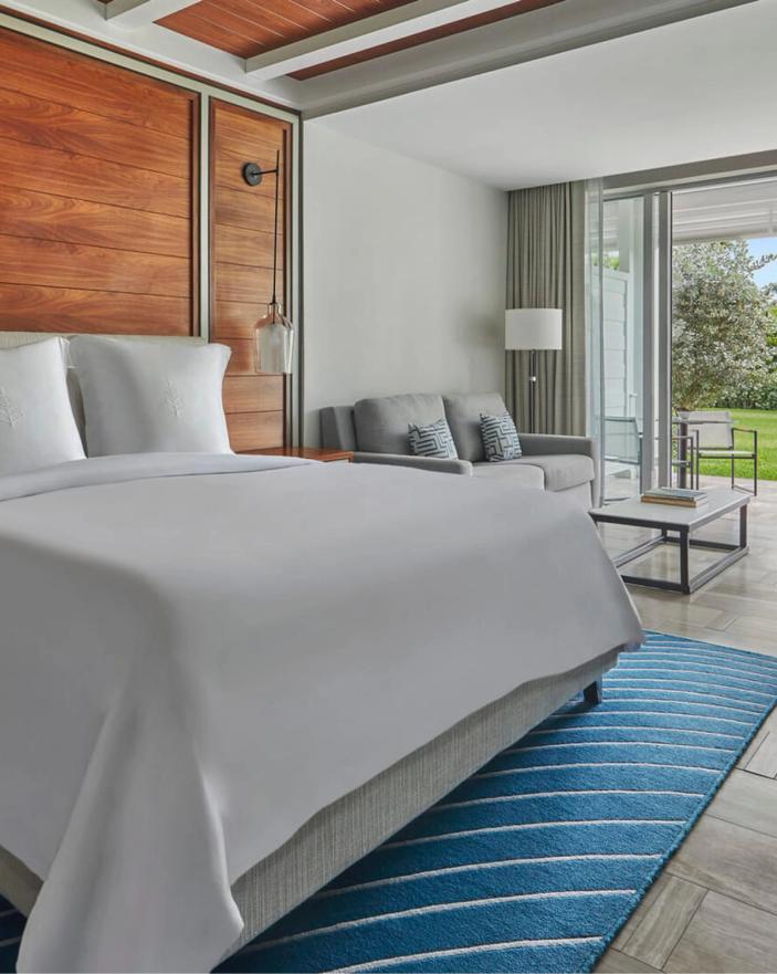 Guest bedroom at The Ocean Club in the Bahamas