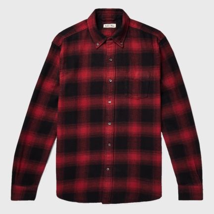 Alex Mill Button-Down Collar Checked Cotton-Flannel Shirt