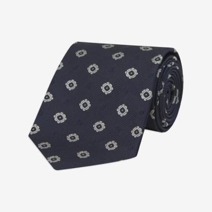 Turnbull & Asser Navy Emblem Tie