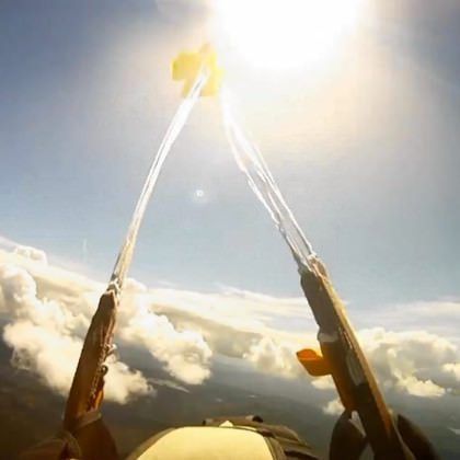 VIRAL VIDEO: The Skydiver almost Hit by a Meteorite
