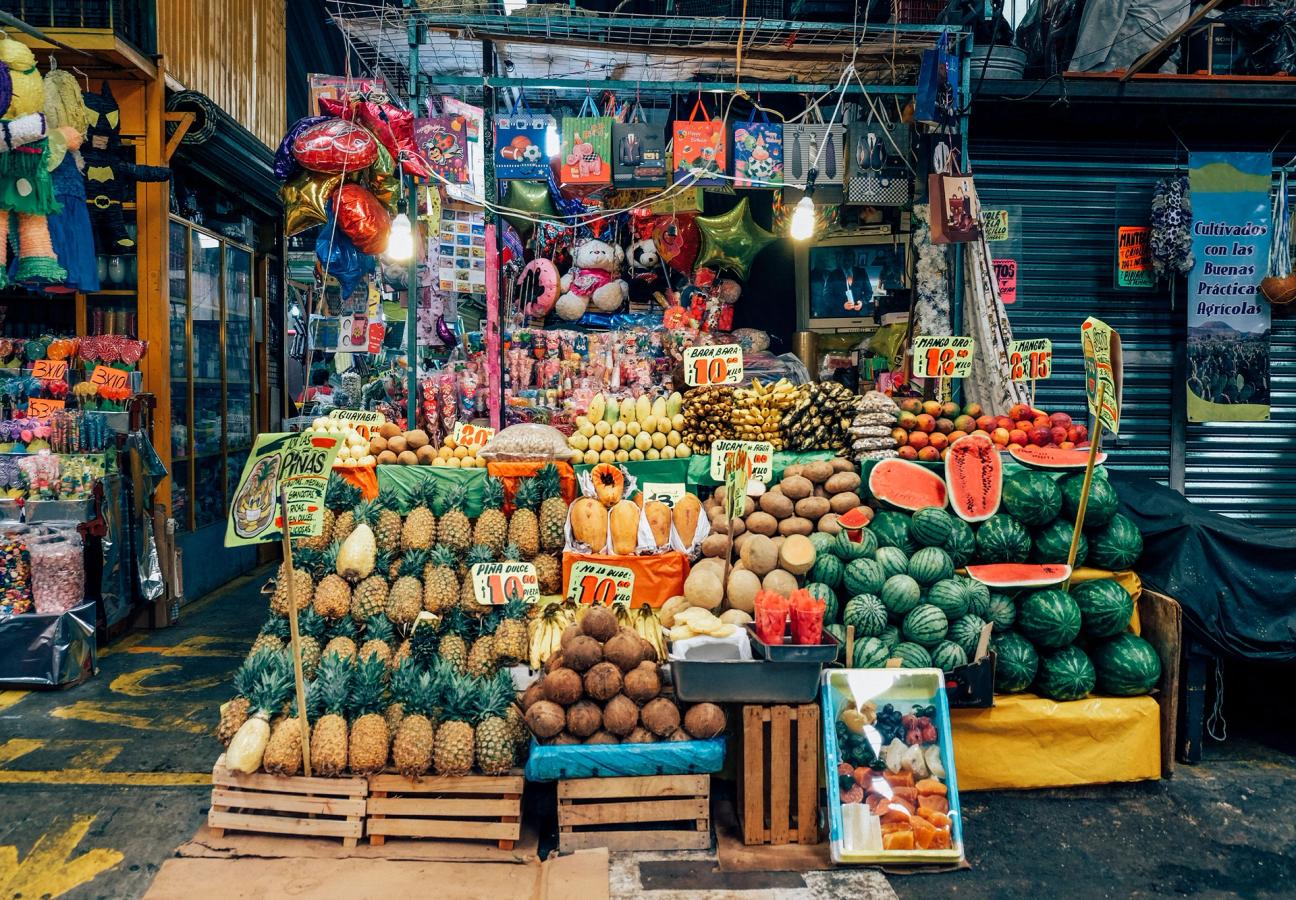 Mexico City market stall