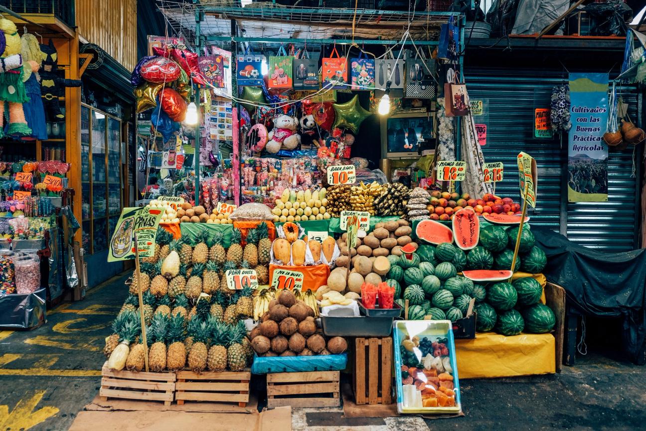 Mexico City market stall