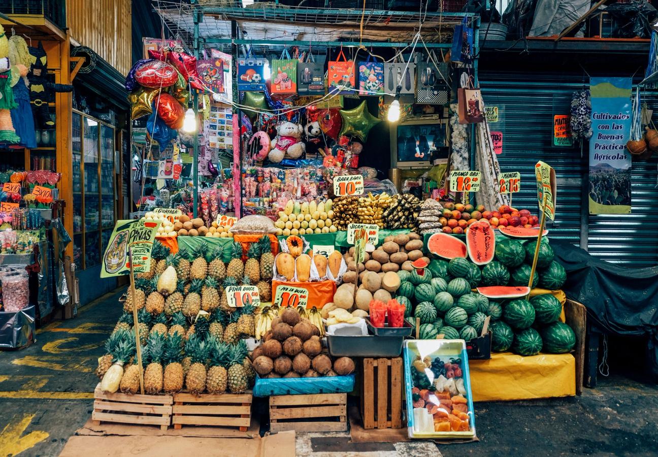 Mexico City market stall