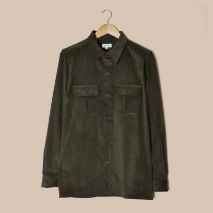 Sir Plus Olive Two Pocket Corduroy Shirt
