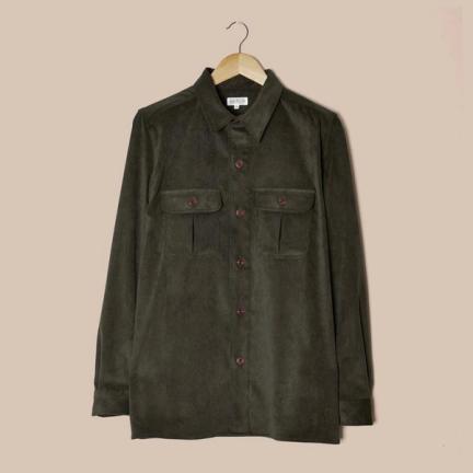 Sir Plus Olive Two Pocket Corduroy Shirt
