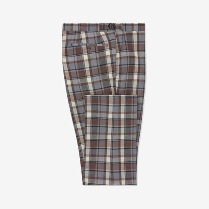 New & Lingwood Brown Check Trousers