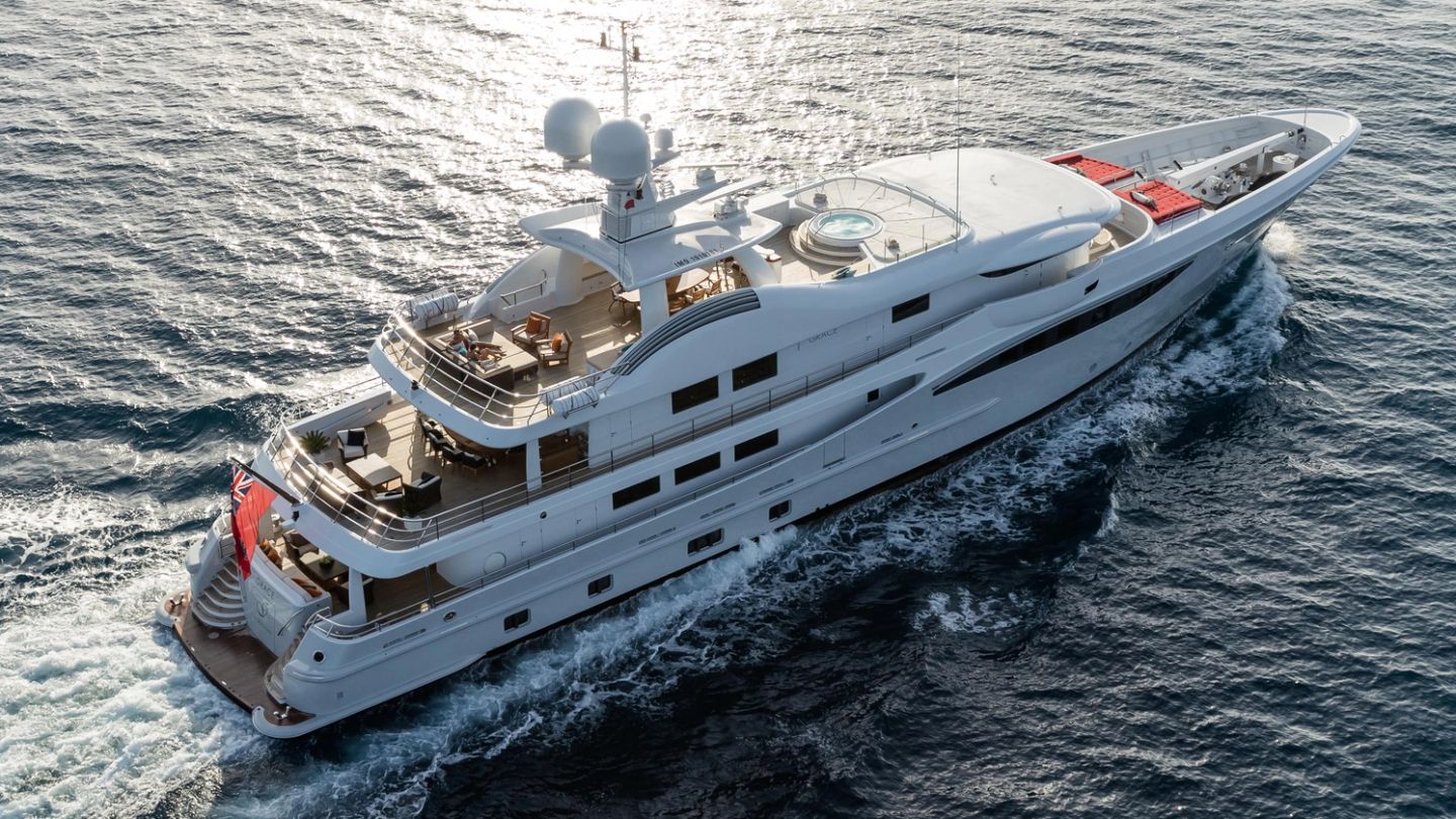 Step aboard superyacht Grace for an elegant voyage