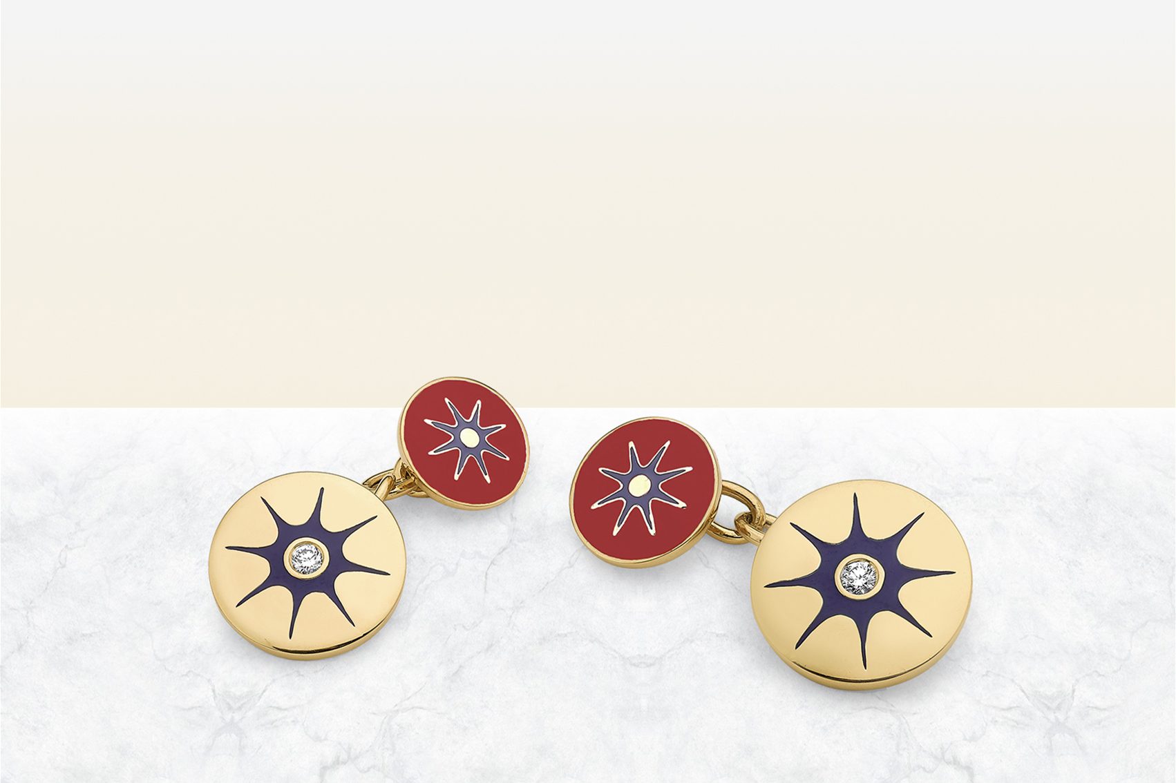 Kiki McDonough Red Diamond Star Cufflinks