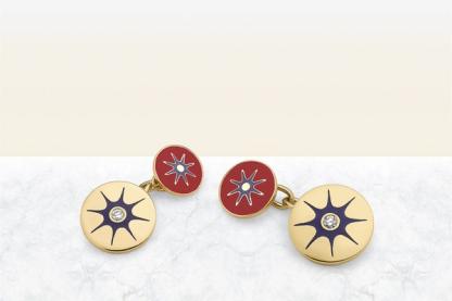 Kiki McDonough Red Diamond Star Cufflinks