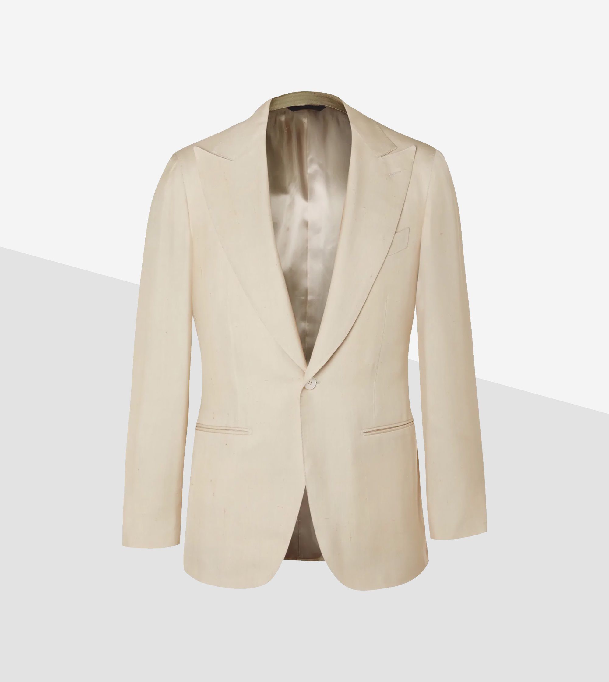 Saman Amel slim-fit slub silk tuxedo jacket