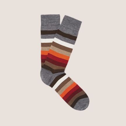 Marcoliani Striped Merino Wool-Blend Socks