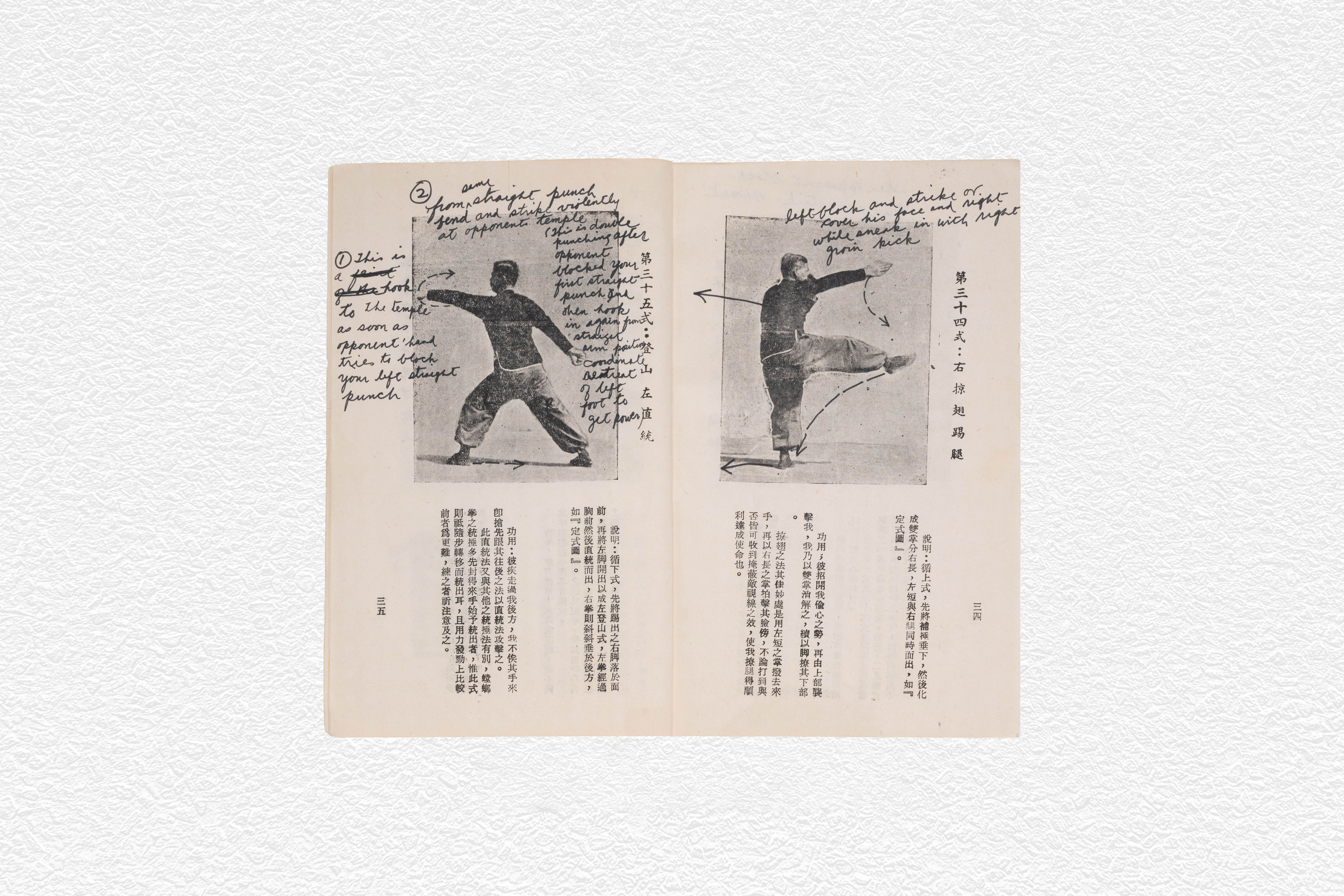 Bruce Lee's annotated Kung Fu book