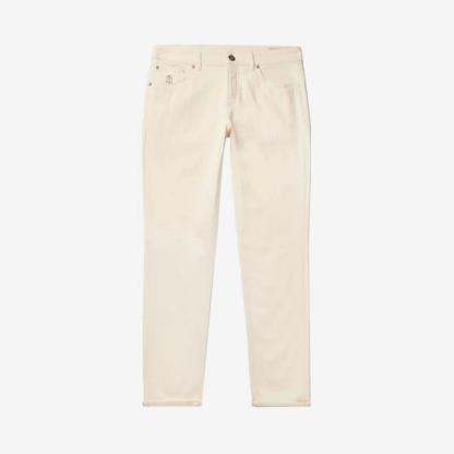 Brunello Cucinelli Ecru Denim Jeans
