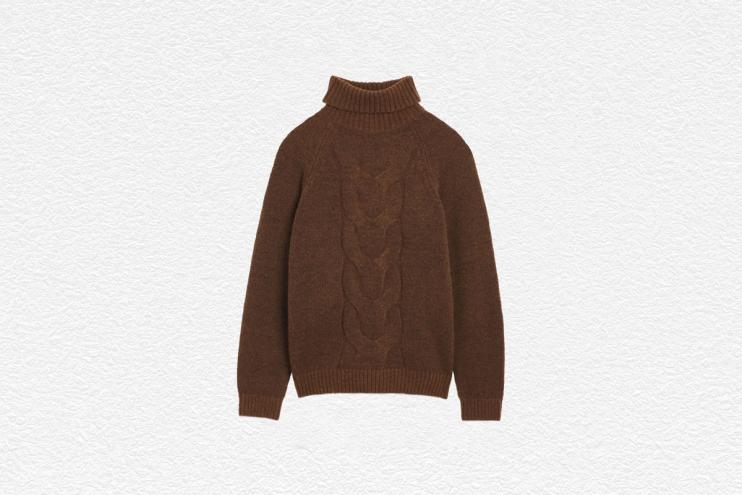 Cable Roll Neck Jumper