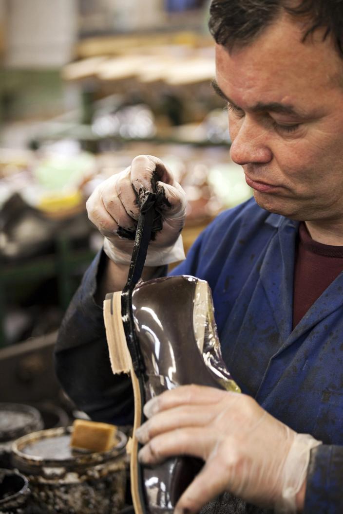 crockett and jones inside shoe making factory northampton