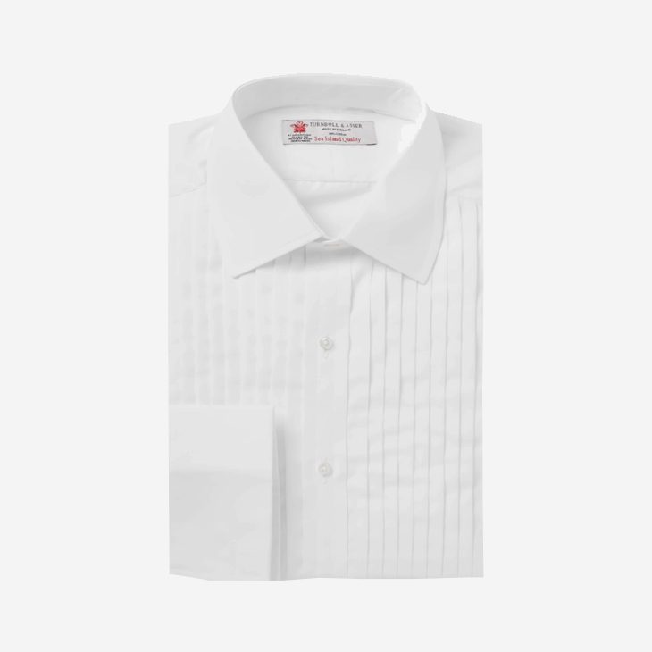 Turnbull & Asser White Tuxedo Shirt