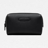 Black Grained Leather Beauty Case