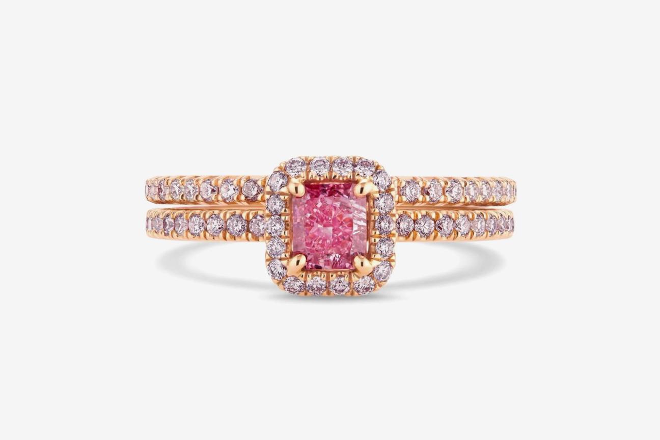 Aura Fancy Purplish Pink Cushion-Cut Diamond