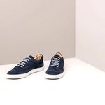 Odile low 002 Super Blue S in suede leather