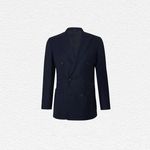 Thom Sweeney Double Breasted Wool Hopsack Jacket