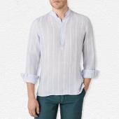 Luca Faloni Striped Forte Linen Shirt