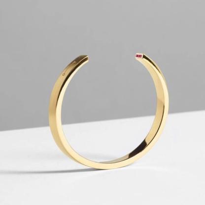 7mm Gold and Ruby Cuff