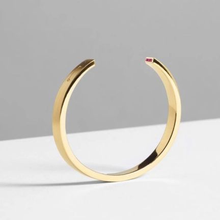 7mm Gold and Ruby Cuff