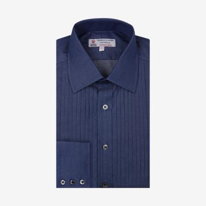 Turnbull & Asser Dark Blue Denim Dress Shirt