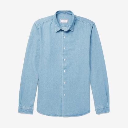 AMI Washed-Denim Shirt