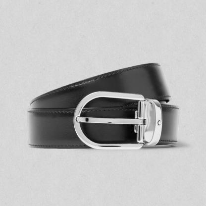Montblanc Black Leather Belt